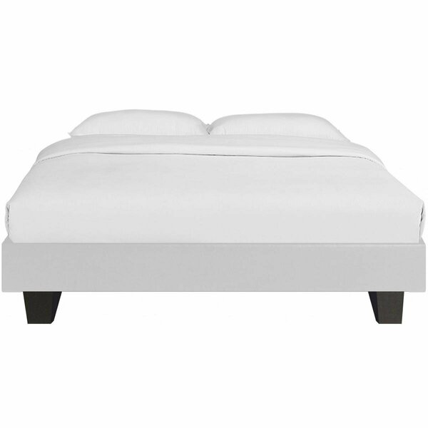 Homeroots 11 x 79 x 85.4 in. White Platform King Size Bed 397008